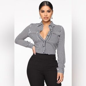 Striped Shirt II - Navy/White (XL-1X)